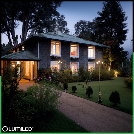 Lampa Ogrodowa Zewnętrzna 3xE27 SŁUPEK LATARNIA 2m Patyna BELLIS LUMILED