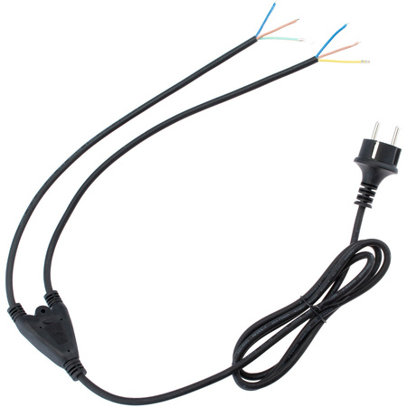 Przewód Zasilający 2m 3x0,75 do Naświetlacza Lampy Roboczej LUMILED