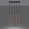 Lampa Sufitowa Wisząca Zwis 5x G9 Żyrandol Tubularna drewno Nowoczesna Pastelo Sollux
