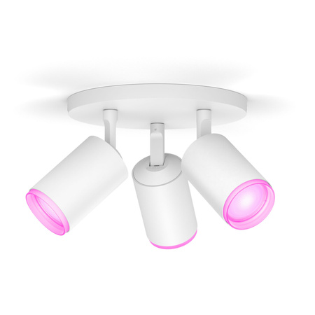 Lampa Sufitowa LED Reflektor 12.6W 1200lm IP20 White and Color Ambiance RGB + TW Biała Inteligentna SMART Zigbee Bluetooth Fugato Philips HUE