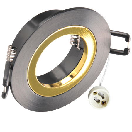 Oprawa Podtynkowa Spot Oczko GU10 Czarna FEBE Sanico Goldlux