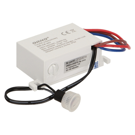 Czujnik Zmierzchowy Z Zewnętrzną Sondą 2000W IP54 Mini Biały ORNO