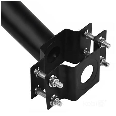 Uchwyt Ścienny Montażowy do Opraw Reflektorów BASE SE 50cm Fi 4.8cm Czarny LED2B Kobi