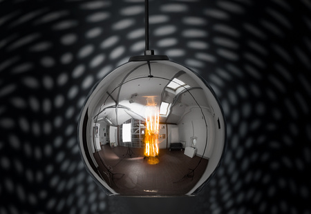 Lampa Sufitowa Wisząca E27 Chrom Nowoczesna POLARIS 9056 Nowodvorski