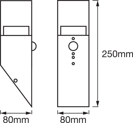 Lampa Ogrodowa Zewnętrzna Kinkiet Elewacyjny LED 4.9W 400lm 3000K IP44 Srebrny Z Czujnikiem Ruchu i Zmierzchu Endura Ledvance