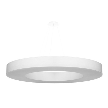 Lampa Sufitowa LED Wisząca SATURNO SLIM 8xE27 Żyrandol 90cm Biała SOLLUX