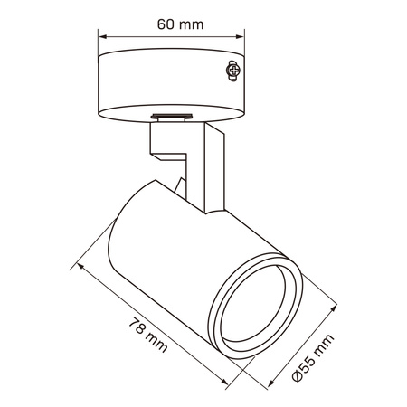 Oprawa Ścienno-Sufitowa Reflektor Punktowy GU10 Czarna LYNX Sanico Goldlux