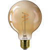 Żarówka LED E27 Kula G95 3.1W = 25W 270lm 1800K Ciepła CRI90 300° FILAMENT Vintage Bursztynowa Ściemnialna Decorative Philips