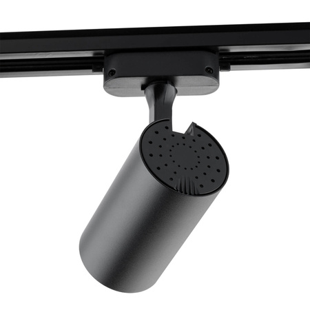 Reflektor Szynowy GU10 CZARNY do Szynoprzewodów Jednofazowych Regulowana Oprawa na Szynę Walec SPOT Lampa