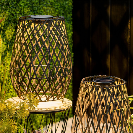 Lampa Solarna LED Zewnętrzna Ogrodowa Stojąca Latarenka 3000K IP44 38cm Czujnik Zmierzchu