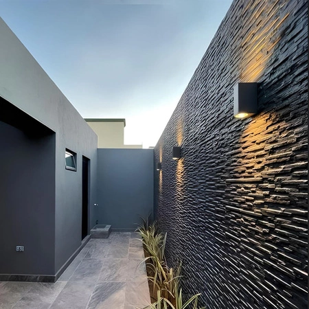 Kinkiet Ogrodowy Lampa Elewacyjna Zewnętrzna LED 2x GU10 IP54 Szary ARON Videx