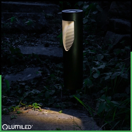 Lampa Solarna Ogrodowa LED Wbijana Słupek 34cm BURGO 4000K IP44 LUMILED