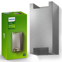 Kinkiet Ogrodowy Lampa Elewacyjna Zewnętrzna 2x GU10 IP44 Srebrna Trowel Philips