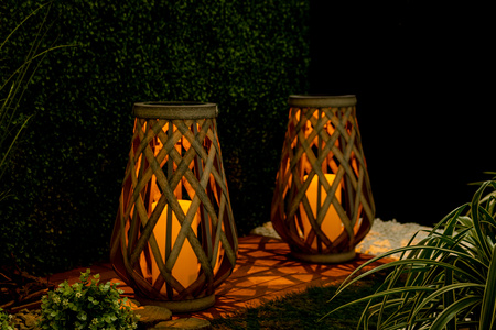 Lampa Ogrodowa LED Latarenka Solarna Wisząca Lampion 45cm IP44 Szara