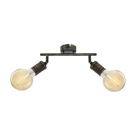 Lampa Sufitowa Punktowa Reflektor Spot E27 Złoty Industrialny Fidel Rabalux