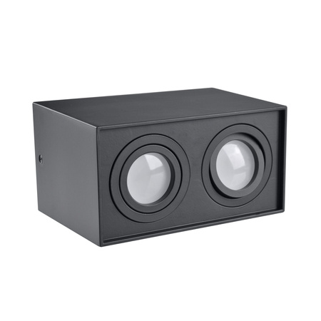 Oprawa sufitowa natynkowa Hadar Q2 2xGU10 ruchoma prostokąt czarna