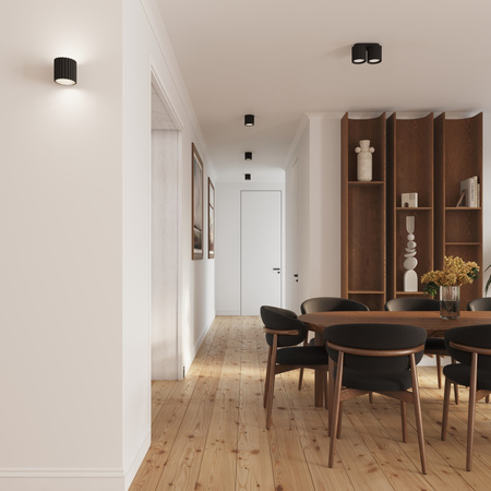 Lampa Ścienna Kinkiet G9 Aluminiowa Czarna Aura Deep Space SL.1786 Sollux