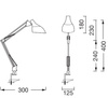 Lampa Stołowa Oprawa Biurkowa Stojąca Klips Regulowana E27 Czarny USB-C Office Line Ledvance