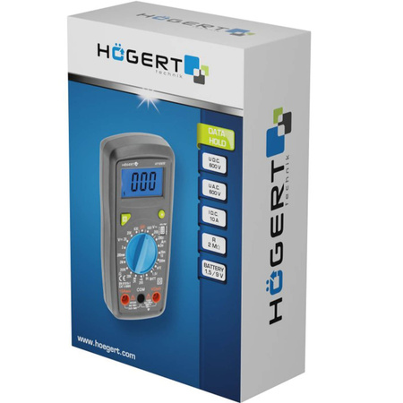 Miernik Multiimetr Wielofunkcyjny Uniwersalny Tester Prądu Cyfrowy LCD Hoegert Technik