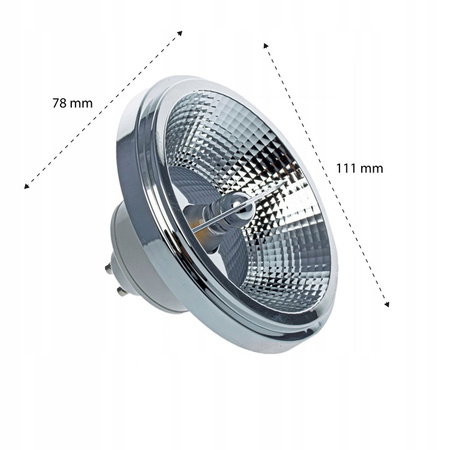 Żarówka LED GU10 AR111 ES111 12W COB 1020lm 4000K Neutralna 24°