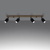 Lampa Sufitowa Oprawa Natynkowa SPOT TUBA Reflektor 4x GU10 Punktowa Ruchoma Tubularna Czarna Brązowa Nowoczesna Verdo Sollux