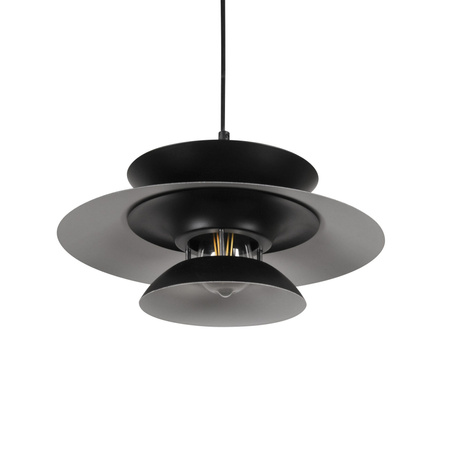 Lampa Sufitowa Wisząca Zwis E27 Czarna Berit Sanico Goldlux