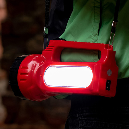 Latarka Akumulatorowa 2w1 400 lm Światło Boczne i Ładowanie Solarne VA0123 VAYOX