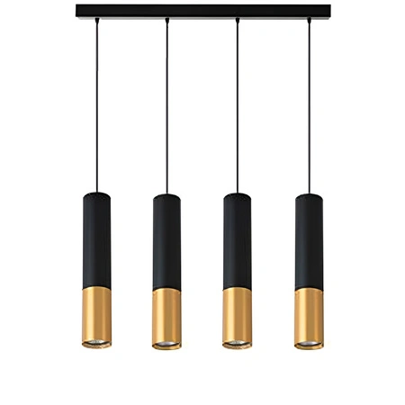 Lampa Wisząca Sufitowa KEON 4xGU10 Regulowana Czarno-Złota MASTERLED