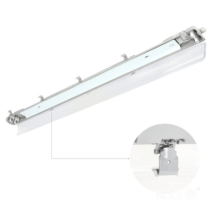 Oprawa Lampa Hermetyczna LED G13 IP65 Szara Hermic Kobi