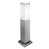 Lampa Ogrodowa oprawa KWADRATOWA SŁUPEK 1x E27 45cm srebrna IP44