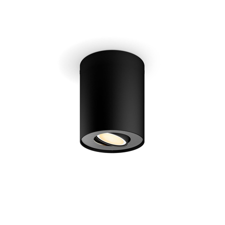 Lampa Sufitowa LED Oprawa Natynkowa TUBA SPOT 4.2W 400lm IP20 White Ambiance TW Czarna Inteligentna SMART Zigbee Bluetooth Pillar Philips HUE