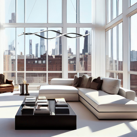 Lampa Wisząca Sufitowa GRANT Czarna 38W LED Milagro