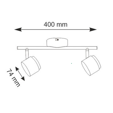 Lampa Listwa LED Oprawa Sufitowo-Ścienna 8,4W KUBIK 2 Czarny 3000K GOLDLUX (Polux)