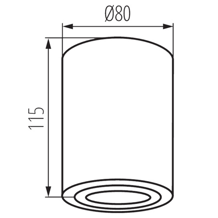 Oprawa Natynkowa Punktowa Ruchoma SPOT Okrągła BORD XS GU10 Aluminium Kanlux