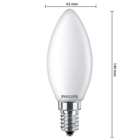 Żarówka LED E14 B35 2,2W = 25W 250lm 2700K Ciepła Filament PHILIPS