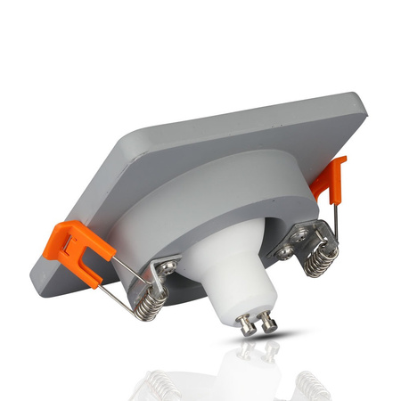 Oprawa Sufitowa Podtynkowa Oczko GU10 Kwadratowa Szara/Różowe złoto VT-862 V-TAC - 5 Lat Gwarancji