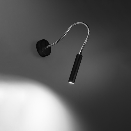 Lampa Ścienna Oprawa Natynkowa Kinkiet G9 SPOT TUBA Reflektor Tubularna Czarna Nowoczesna Axil Sollux