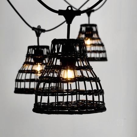 Klosz do Girlandy Zestawu CRETE LS R2 Czarny Metalowy 5 Sztuk Kobi