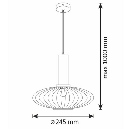 Lampa Wisząca Sufitowa NORFOLK E27 Zwis Dymiona GOLDLUX (Polux)