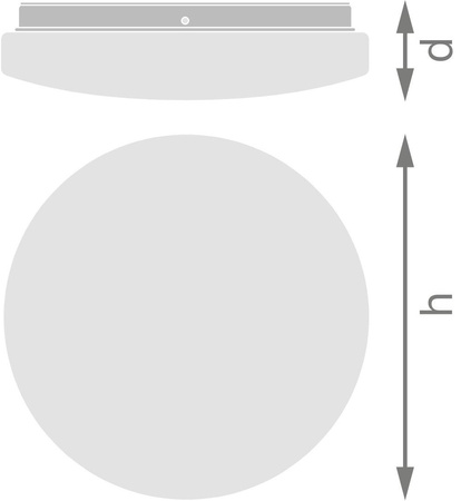 Plafon LED Lampa Sufitowa Natynkowa 18W 1350lm 6500K Zimna IP44 Biały Ceiling Ledvance