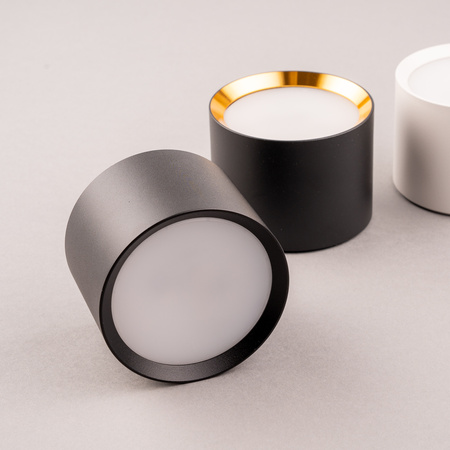 Oprawa HALOGENOWA Natynkowa SUNLA Tuba Gx53 LED Spot Kinkiet Sufitowa Walec Czarny LUMILED