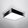 Lampa Sufitowa Plafon 3x E27 Kwadratowa Czarna Minimalistyczna Horus Sollux