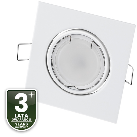 Oprawa HALOGENOWA Podtynkowa Ruchoma Kwadrat PICTOR Biała Blacha MR16 GU10
