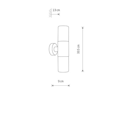 Lampa Ogrodowa Zewnętrzna Kinkiet Elewacyjny Oprawa Natynkowa E27 Czarna Wodoodporna IP44 Nowoczesna IDA 11372 Nowodvorski