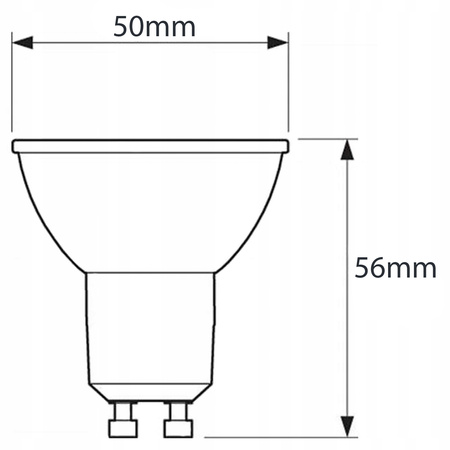 Zestaw 10x Żarówka LED GU10 6W = 50W 580lm 6500K Zimna Regulowana 24° 36° 60° LUMILED
