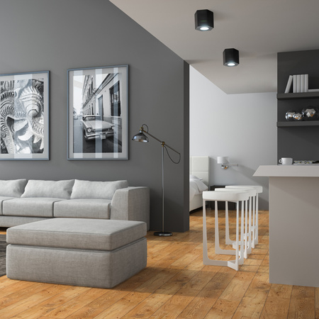 Oprawa natynkowa sufitowa Hexagon GU10 LED ruchoma SPOT czarna