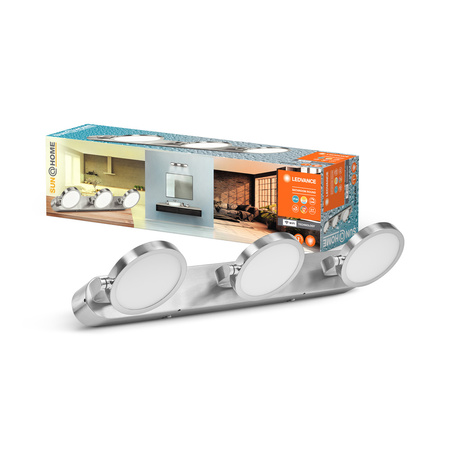 Kinkiet LED Lampa Sufitowa Ścienna Łazienkowa 20W 700lm CCT 45 cm IP44 Ściemnialna Srebrny SMART+ WiFi Sun@Home Ledvance