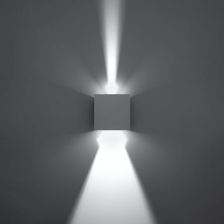 Lampa Ścienna Kinkiet Góra Dół Kwadratowa 3000K Ciepła Biała Nowoczesna Luca Sollux