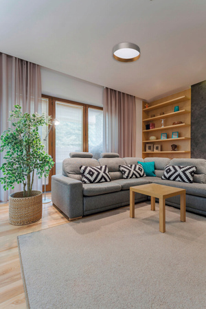 Plafon LED Lampa Sufitowa Natynkowa Rifa 17,5W 3000K 40cm Okrągła Szaro Złota KANLUX