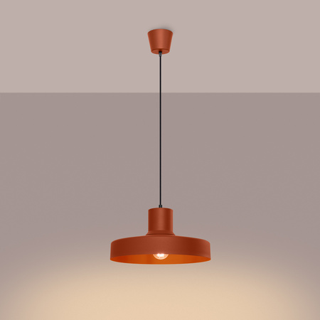 Lampa Wisząca Sufitowa E27 Ochra czerwona BILO Crimson SL.1706 Sollux